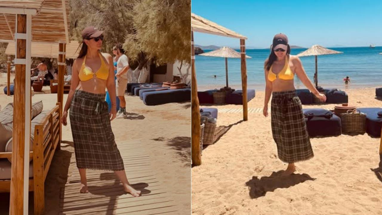 Kareena Kapoor in the mood for 'lungi dance' in Greece,see pics