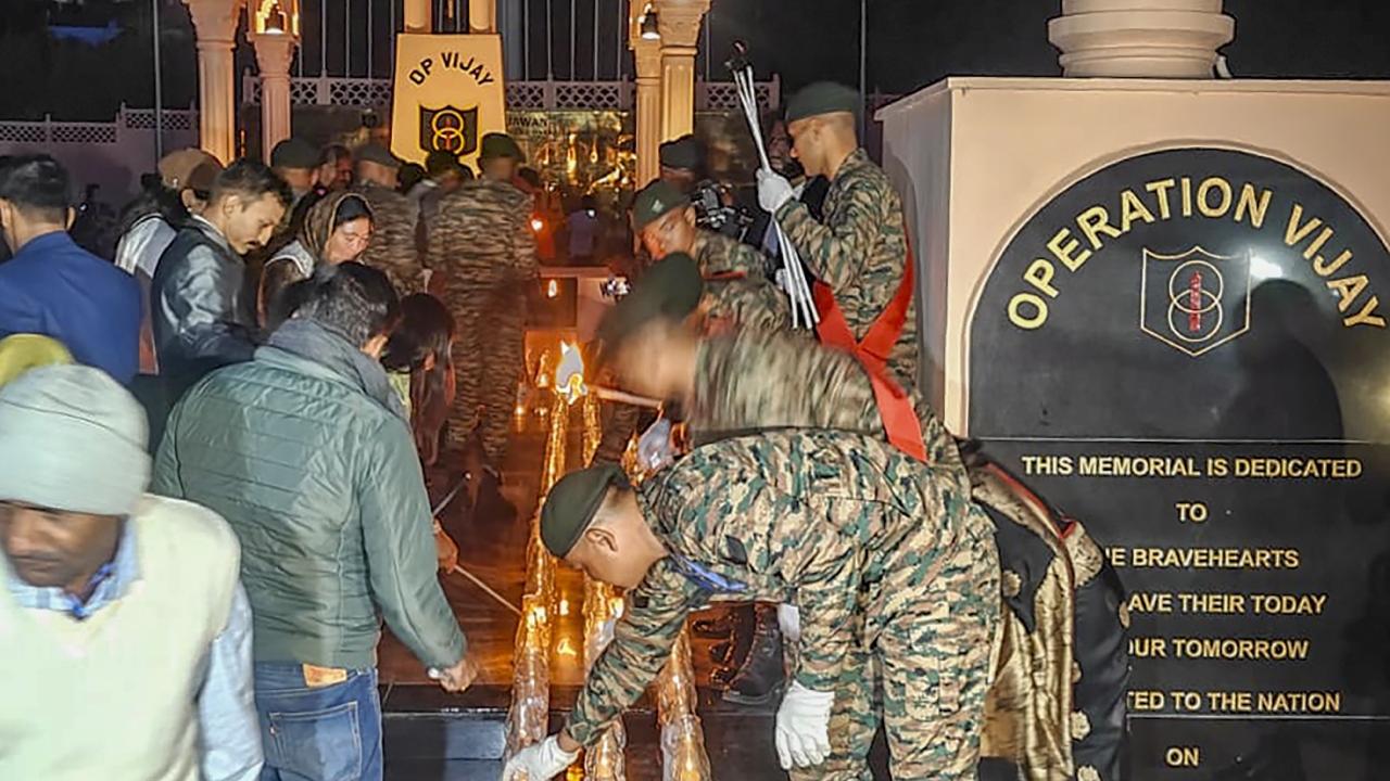 The gathering was part of the ongoing Kargil Vijay Diwas commemorations, which are held every year on July 26 to mark India's victory in the 1999 Kargil war