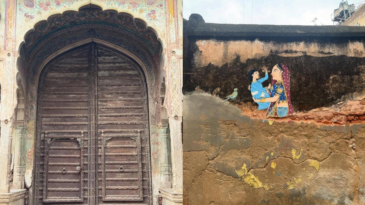 Nawalgarh is located in Rajasthan and the town has some of the best havelis. The actor made sure not to miss that charm and shared the picture of this door which indicated he is enjoying exploring there.