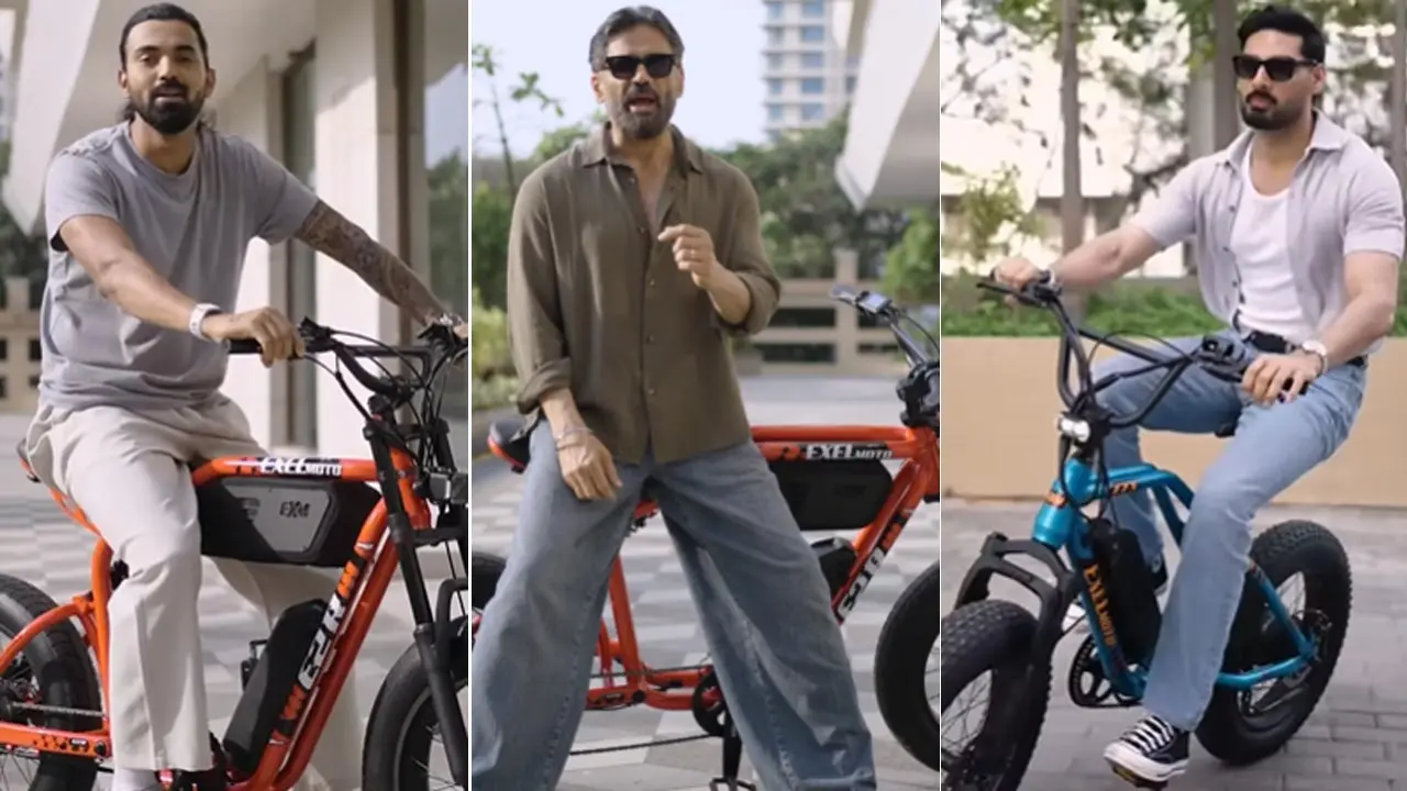 'Sasur-Damad' duo Suniel Shetty and KL Rahul bond over their mutual love for cycling