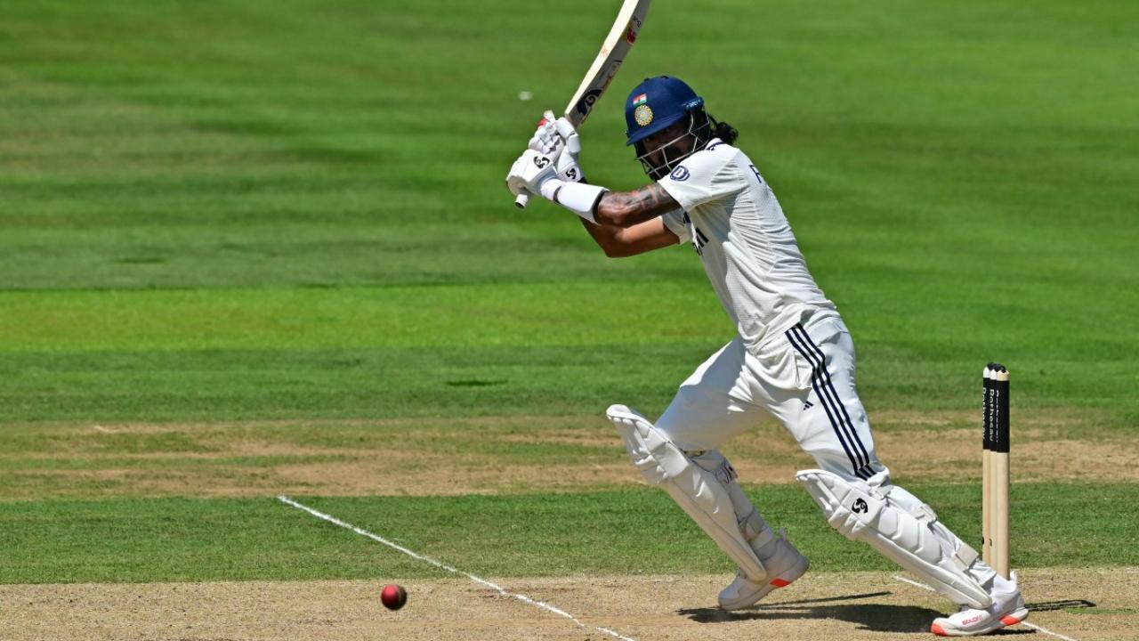 On Day 3 of the third Test match against England, Team India's KL Rahul played a knock of 100 runs off 177 deliveries, which included 13 boundaries (Pic: AFP)