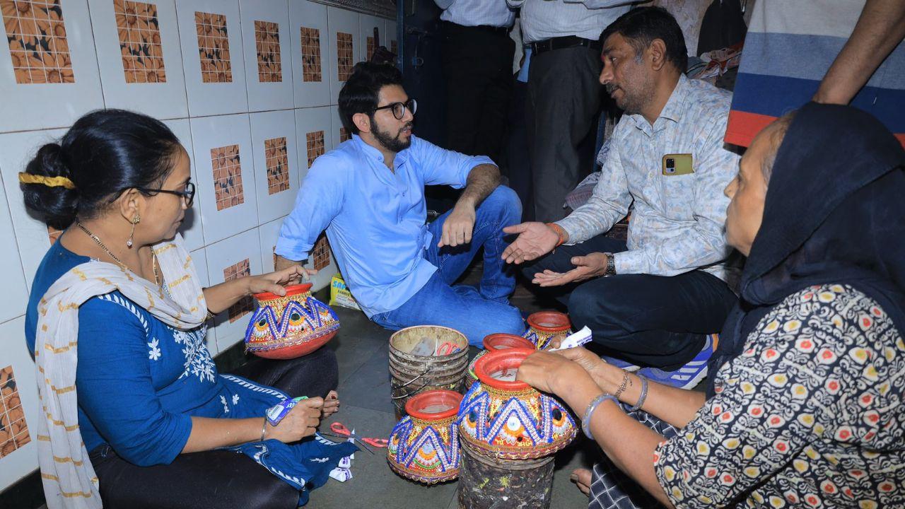 Aaditya Thackeray slams Dharavi redevelopment criteria in visit to Kumbharwada