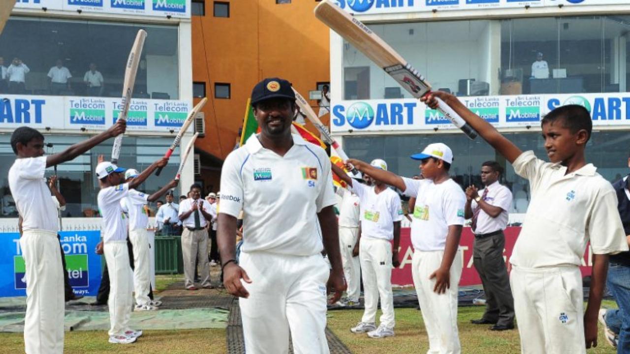 On July 22, 2010, Sri Lanka's legendary spinner Muttiah Muralitharan played his last Test match against Team India in Galle