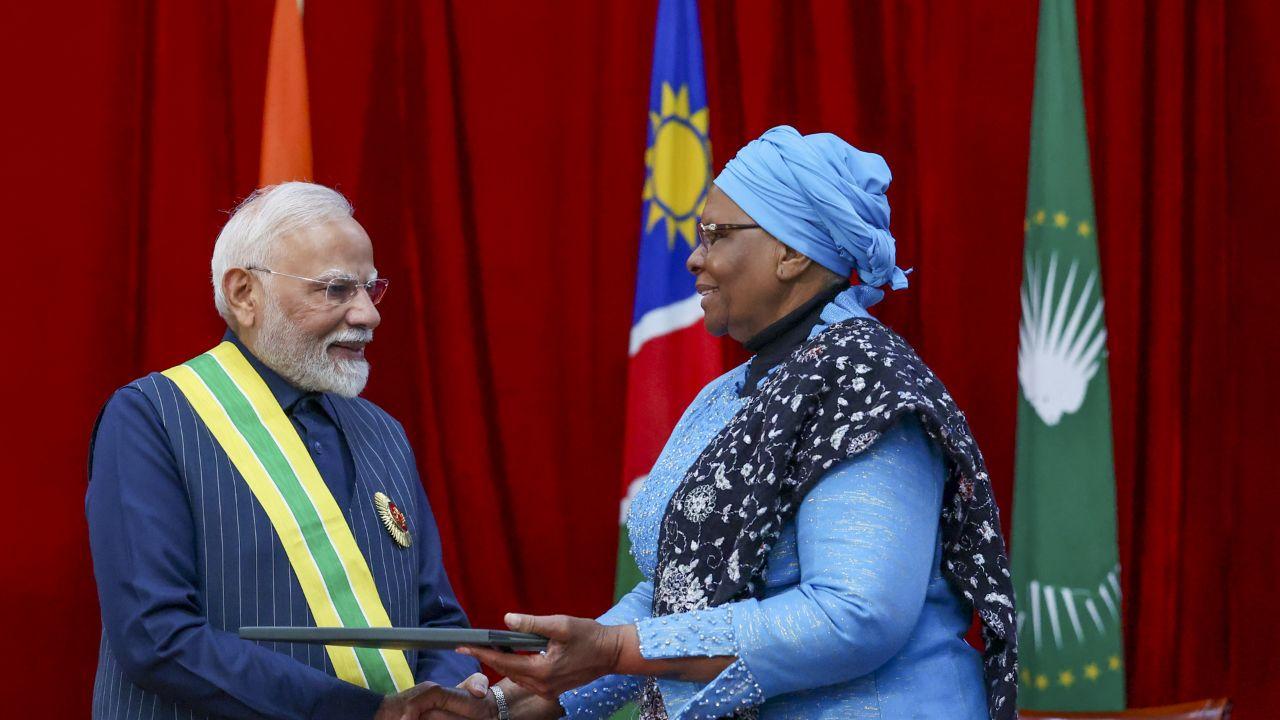 Meanwhile, the Namibian President Netumbo Nandi-Ndaitwah presented the prestigious award to PM Modi 