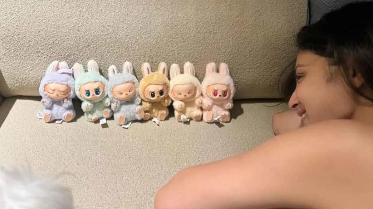 Mouni Roy takes the obsession to the next level by showing off not one, not two, but six of her labubu dolls. In case you didn't know, each of these dolls costs around Rs 1 Lakh. 