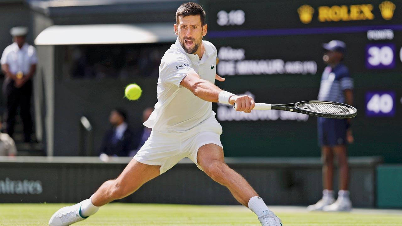 Djokovic battles for survival