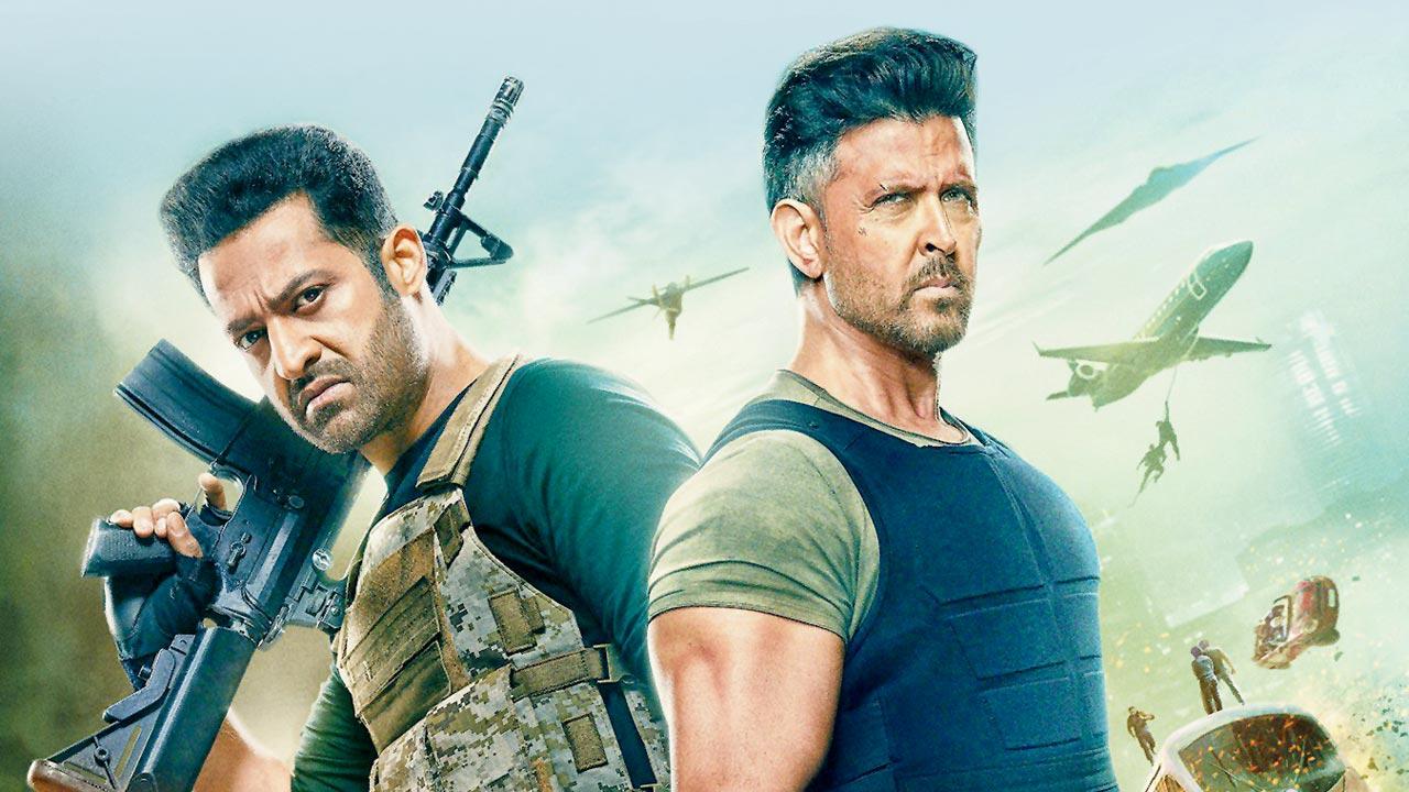 (From left) Jr NTR and Hrithik Roshan in War 2