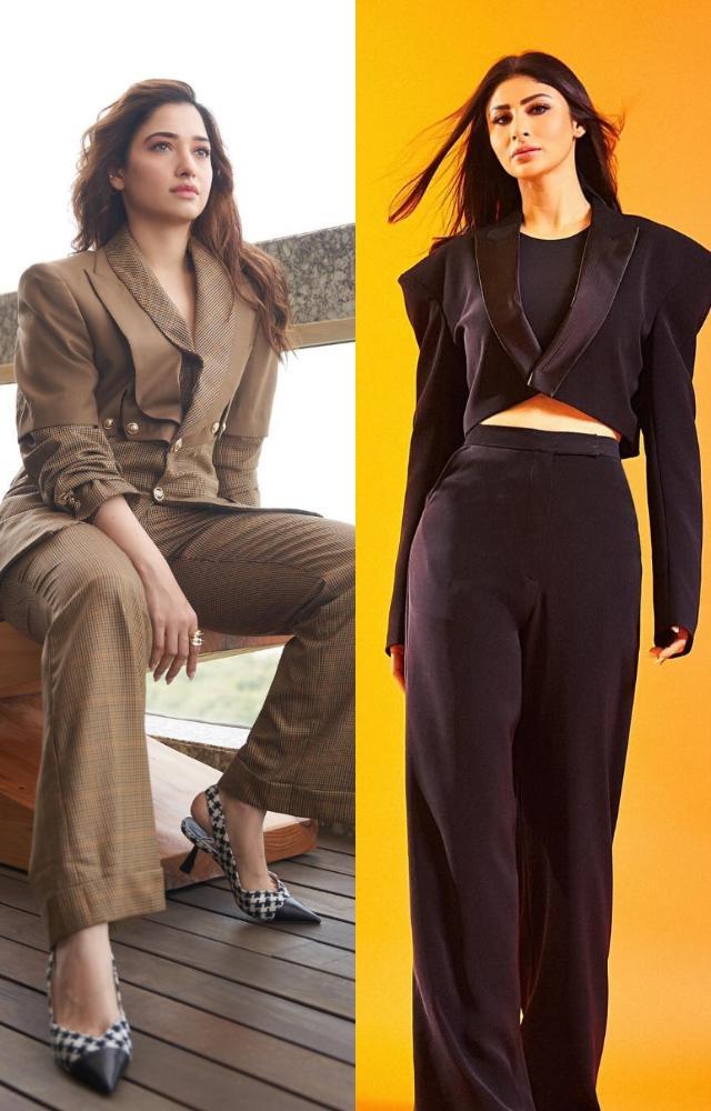 Tamannaah Bhatia or Mouni Roy - Who aces pantsuits better? 