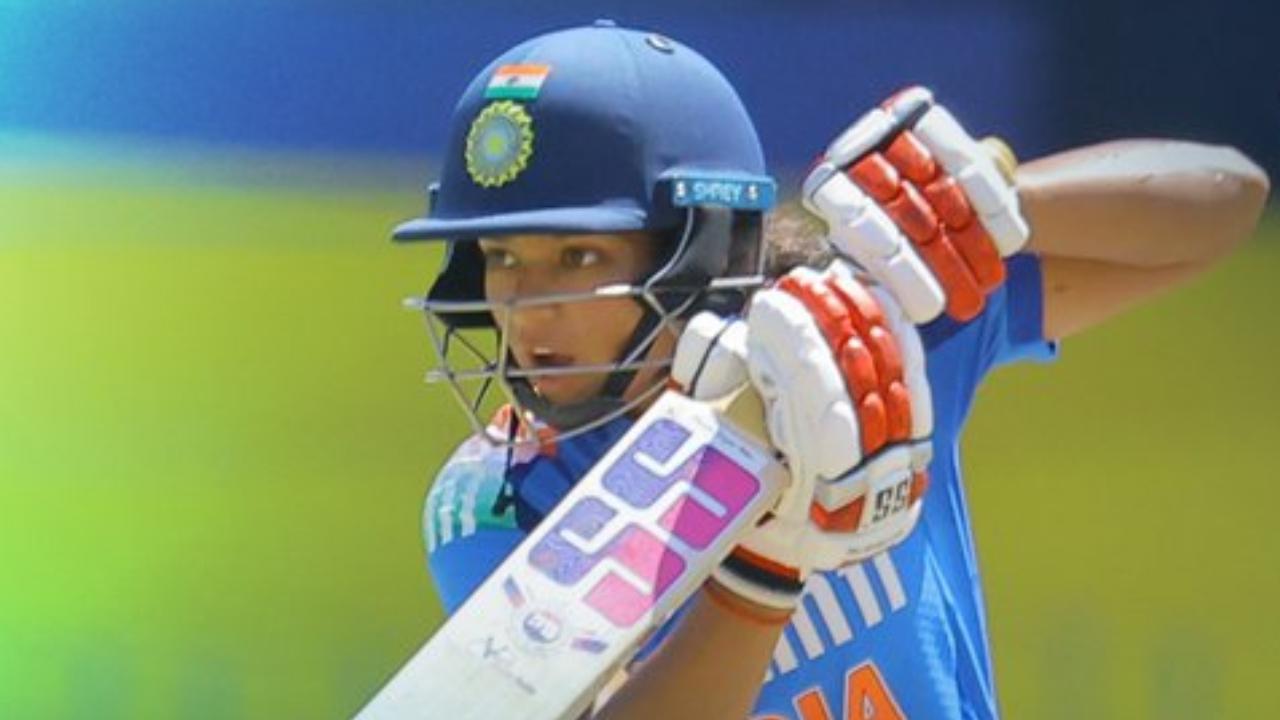 Opening the innings for Team India, Pratika Rawal departed on a low score (3). She was clean bowled by Emily Arlott (Pic: X/@ICC)