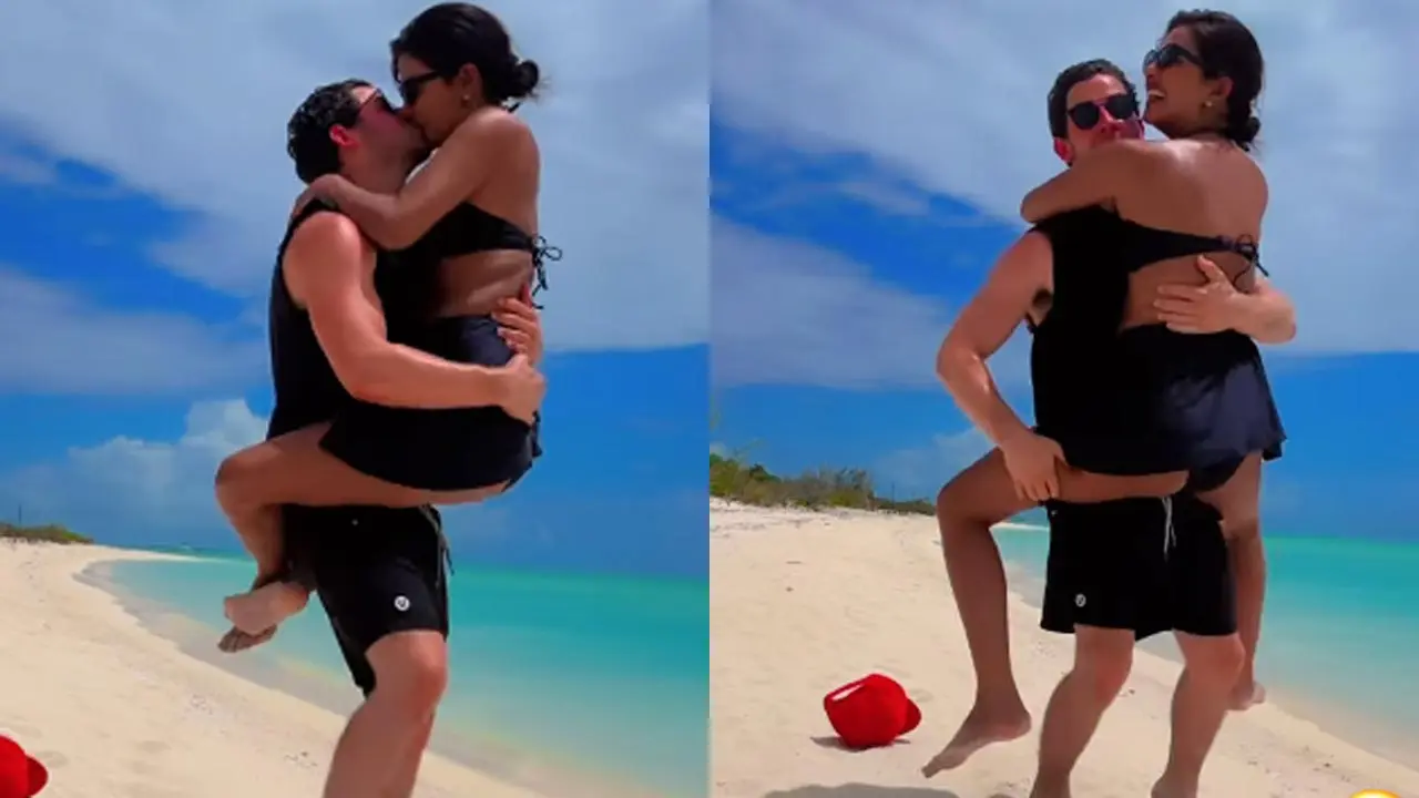 Priyanka Chopra, Nick Jonas share passionate kiss in video from beach holiday