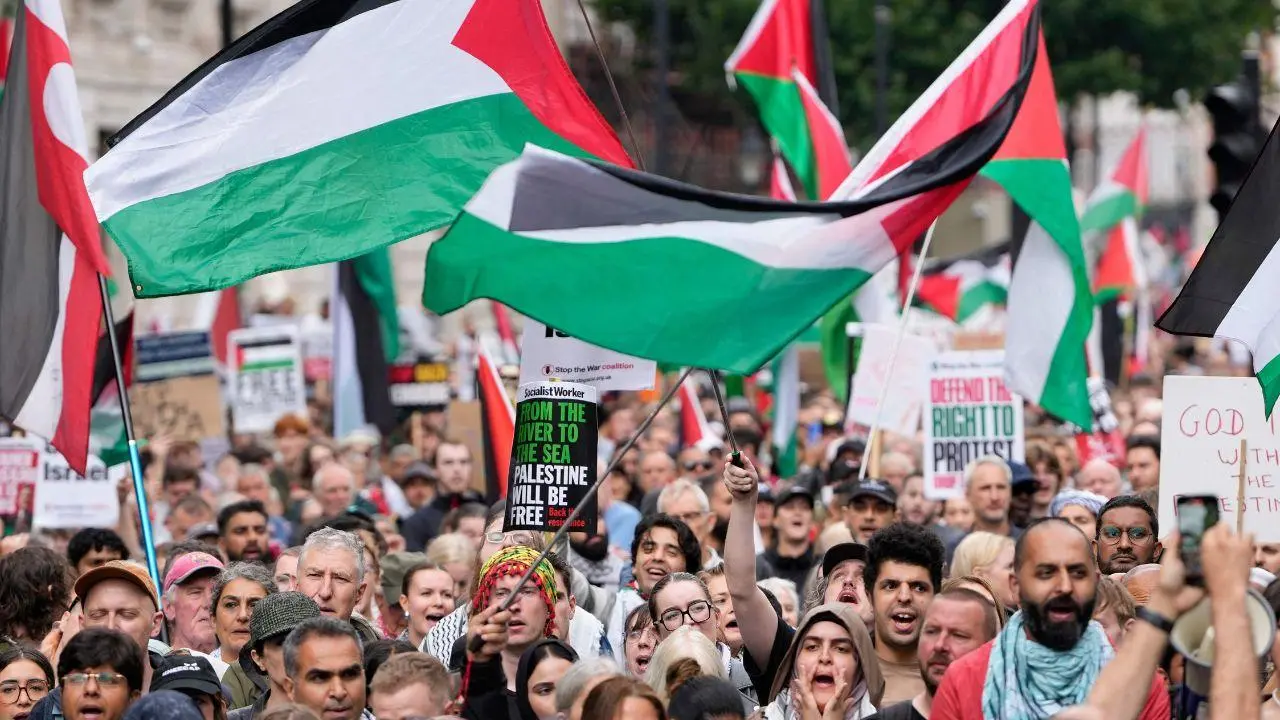 IN PHOTOS: Pro-Palestine rally at Downing Street in London