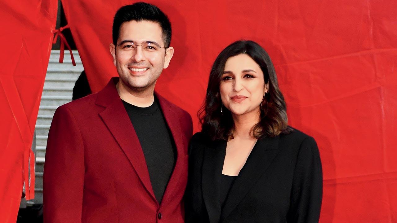 (From left) Raghav Chadha and Parineeti Chopra