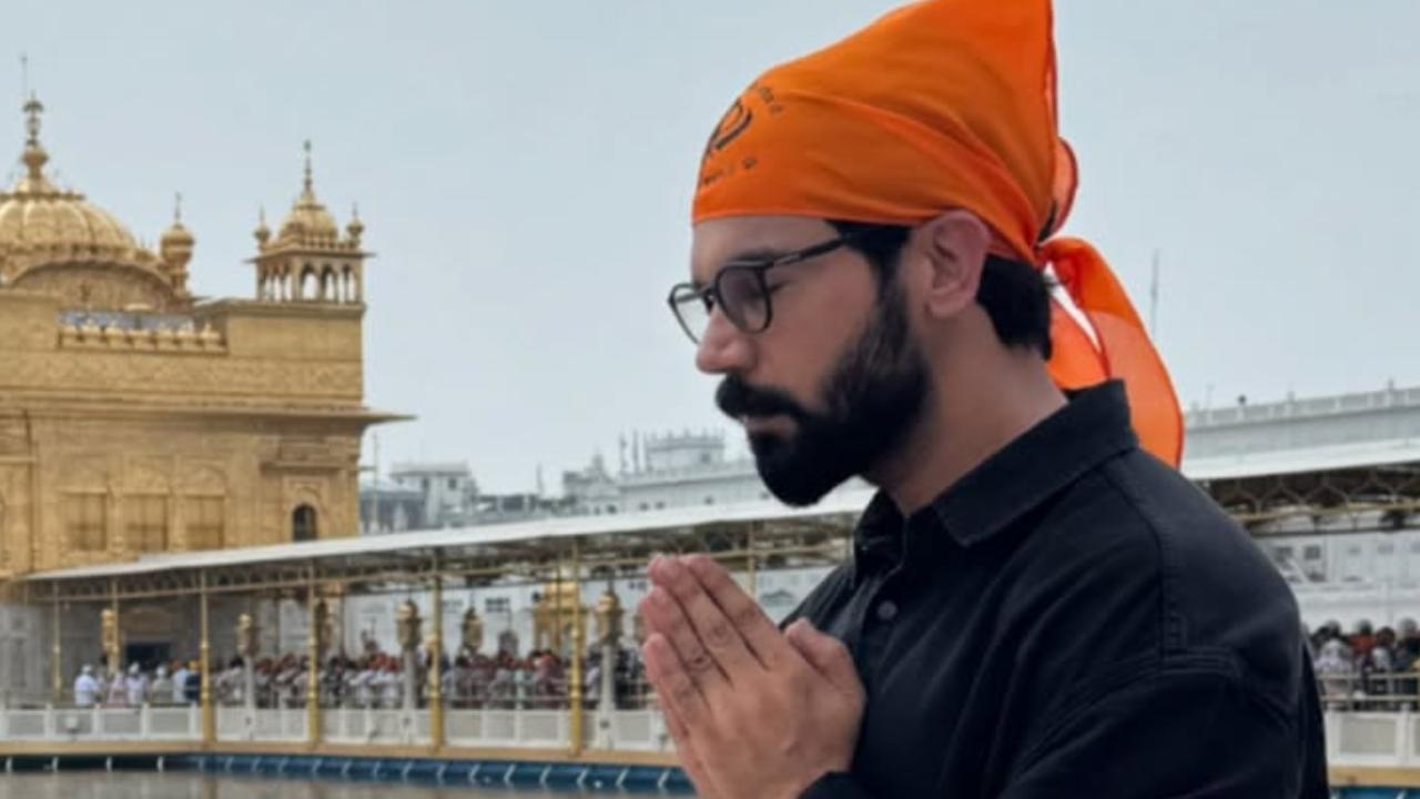 Dad-to-be Rajkummar Rao offers prayers at Golden Temple