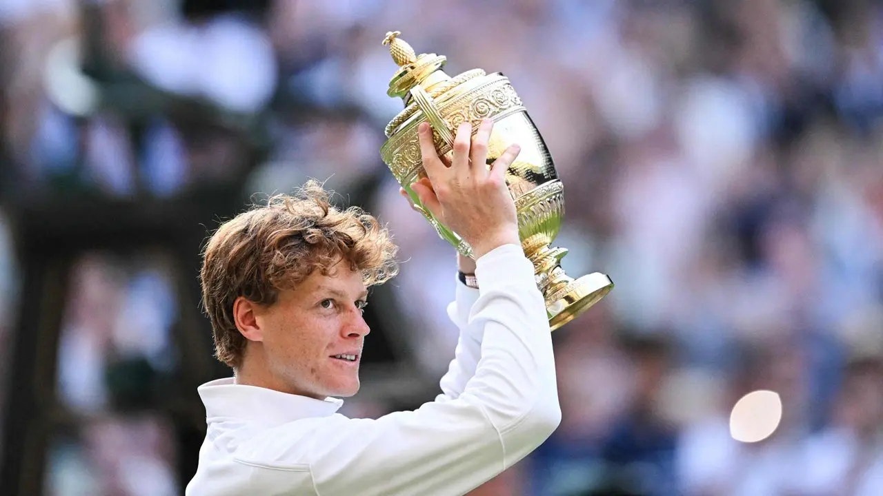 Jannik Sinner downs Carlos Alcaraz to win first Wimbledon