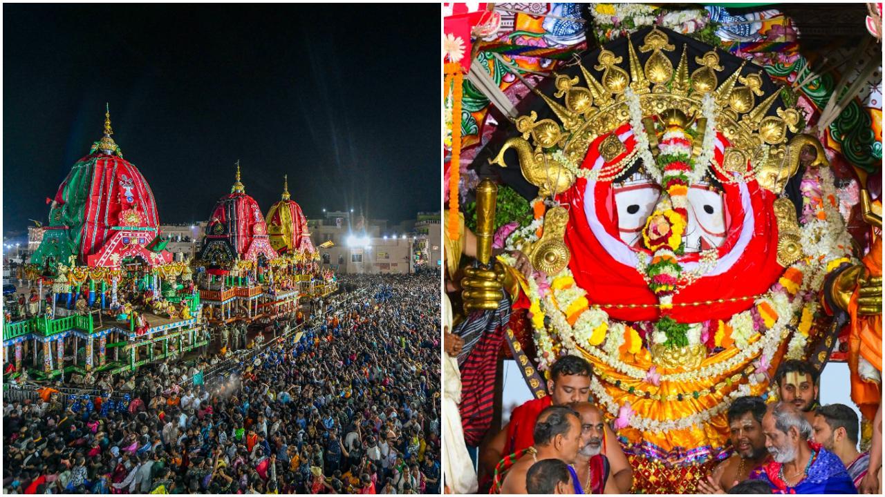 PHOTOS: Lakhs of devotees witness Lord Jagannath’s ‘Suna Besha’ ritual in Puri