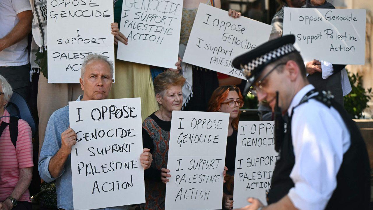 IN PHOTOS: Over 70 arrested in UK protests against Palestine Action ban