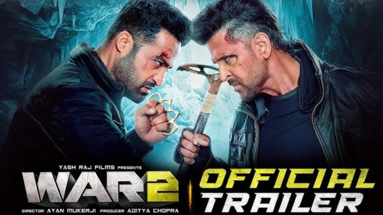 War 2 trailer is finally out amid much anticipation, and it promises high-octane action between Hrithik Roshan and Jr NTR, while Hrithik and Kiara's chemistry steals the show. Read full story here