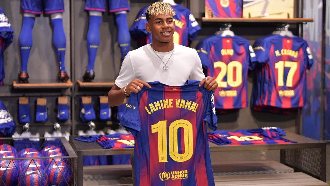 Lamine Yamal to inherit Lionel Messi's iconic number 10 jersey for Barcelona