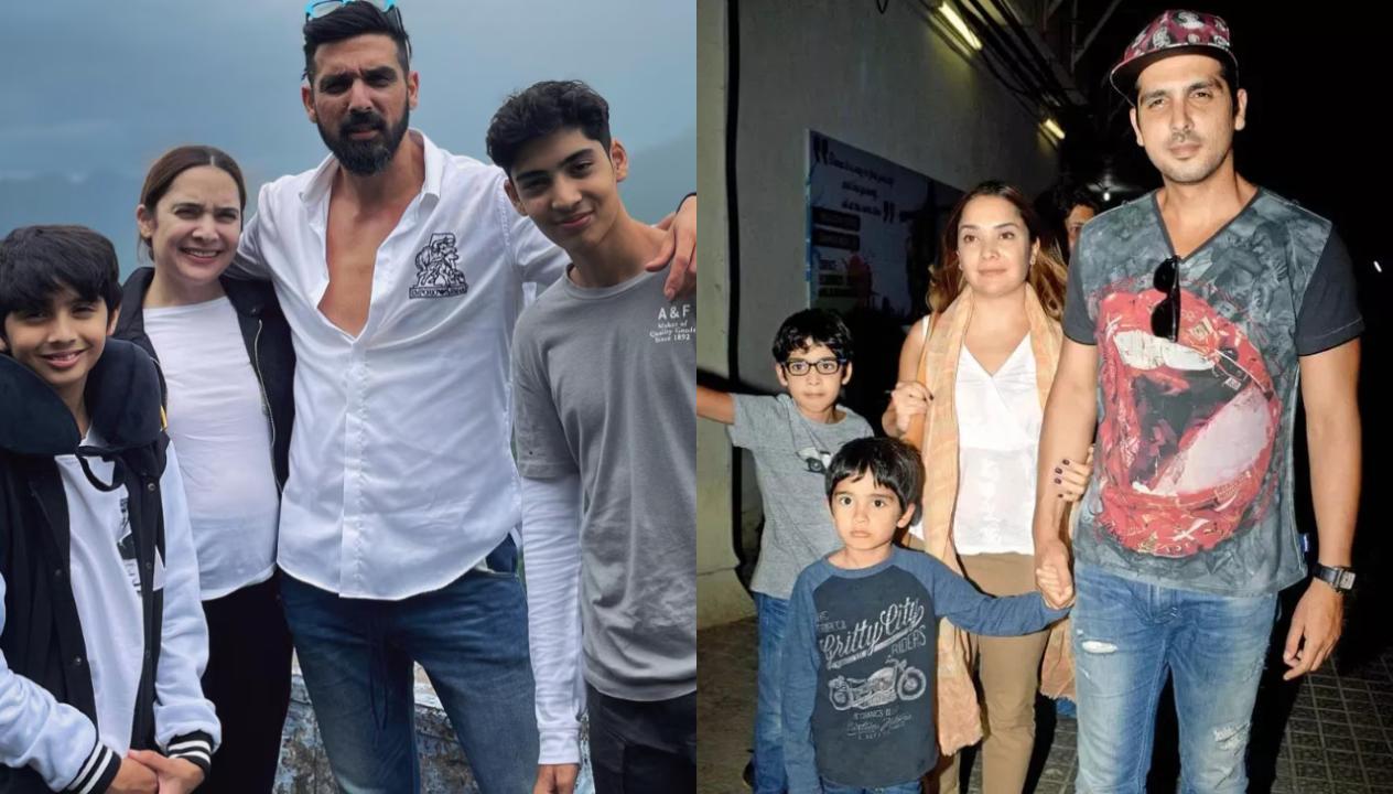Adorable moments of Zayed Khan with his wife and sons