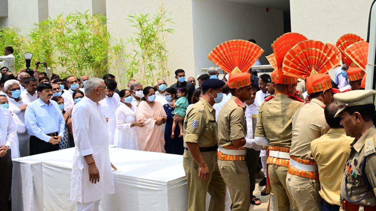 The last rites of Rupani will be held in his hometown Rajkot after a funeral procession on Monday evening