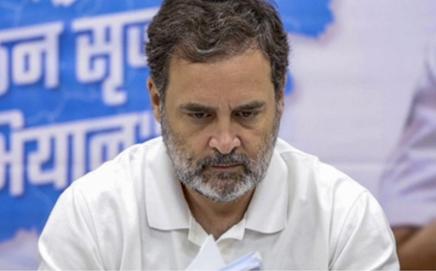 Leader of the Opposition and Congress MP Rahul Gandhi attends the meeting of the Political Affairs Committee at 'Indira Bhawan' in Bhopal. Pics/PTI