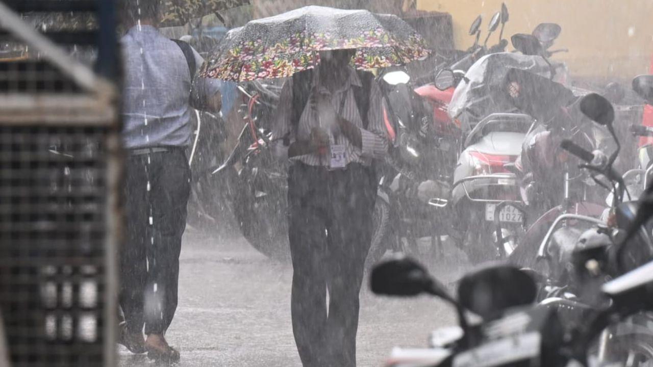 The IMD, on the other hand, had predicted cloudy skies throughout the day, with intermittent moderate to heavy rainfall.