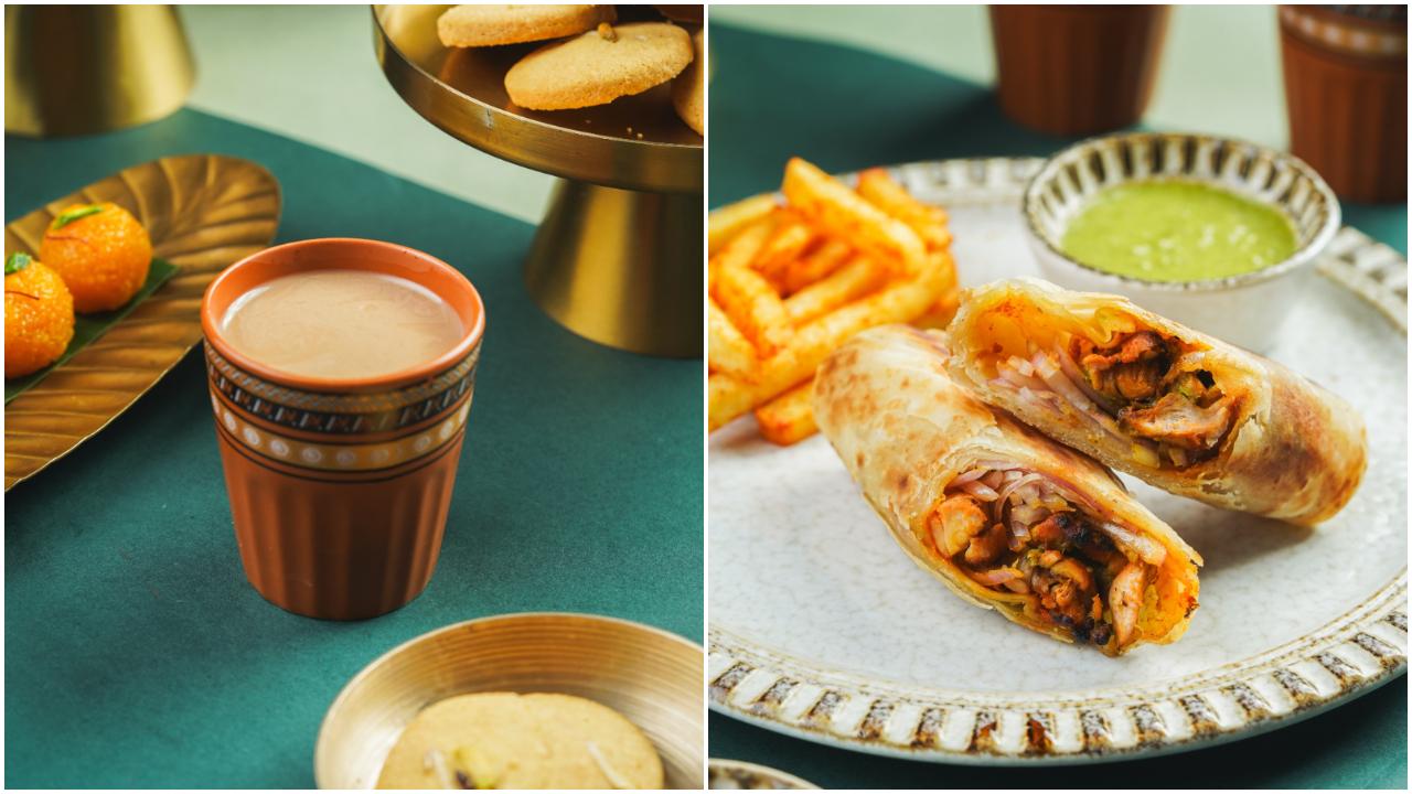 Nksha in Churchgate has a special high-tea menu, ideal for afternoon and early evening gatherings during monsoon. The menu combines classic tea-time favourites and avant-garde indulgences. Savour dishes like Paneer Kathi Roll, Avocado Sev Puri, Jodhpuri Mirchi Vada and Punjabi Mini Samosa with refreshing beverages like Dalgona Coffee, Masala Chai and Masala Shikanji.
Where: Nksha, Veer Nariman Road, Churchgate
When: Every day; 4:30 to 6:30 pm