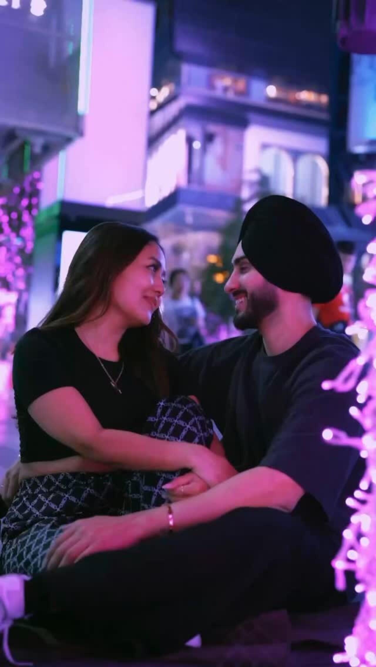 Caught in a love moment—the classic “aankhon mein aankhein” we all dream of sharing once in our life with the love of our life