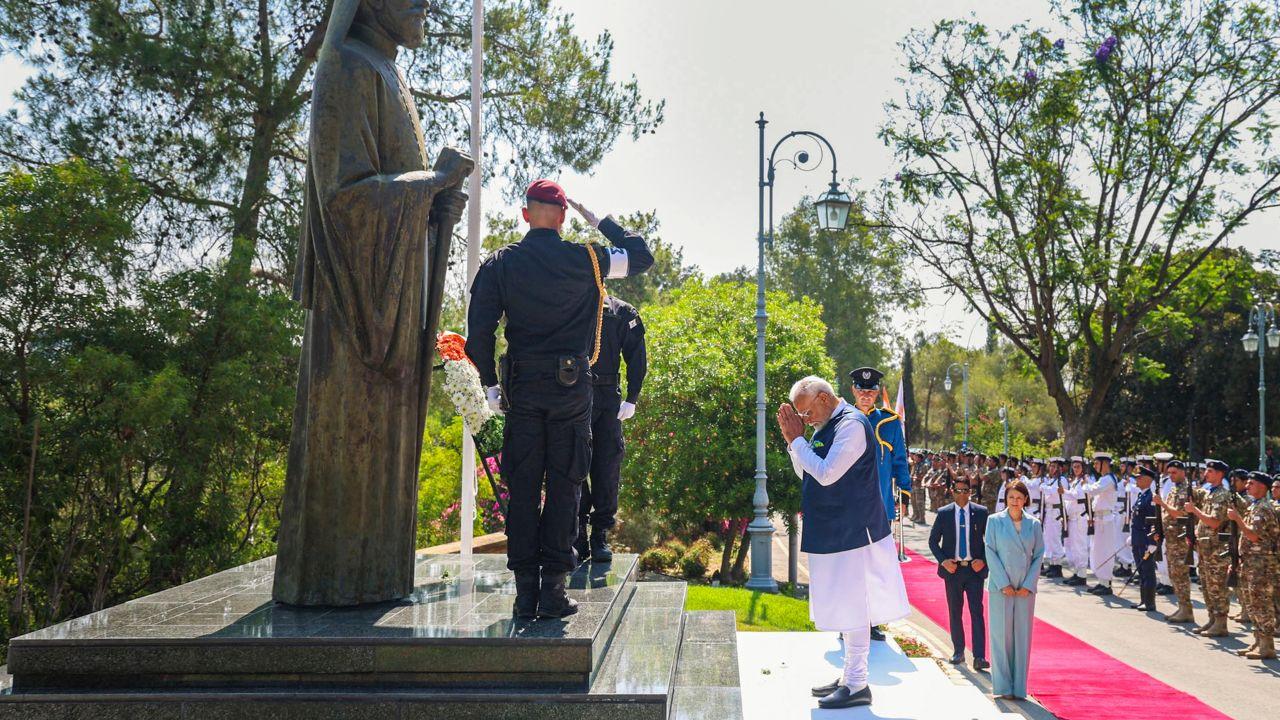 PM Modi expressed gratitude to President Christodoulides, the government and people of Cyprus for the honour