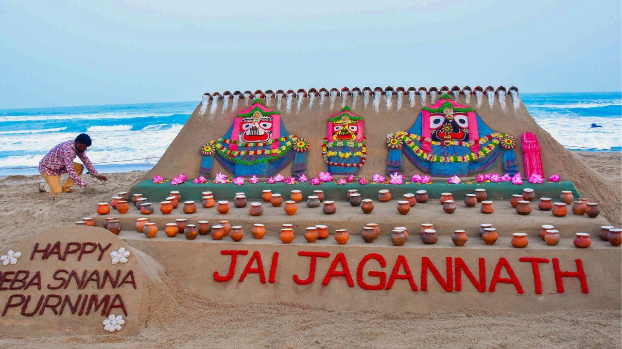 The festival, known as Deva Snana Purnima, takes place on the full moon day in the month of Jyestha, and this is the first occasion in a year when the wooden idols are brought out of the sanctum sanctorum in a procession and placed on the 'Snana Mandap' for the bathing rituals.