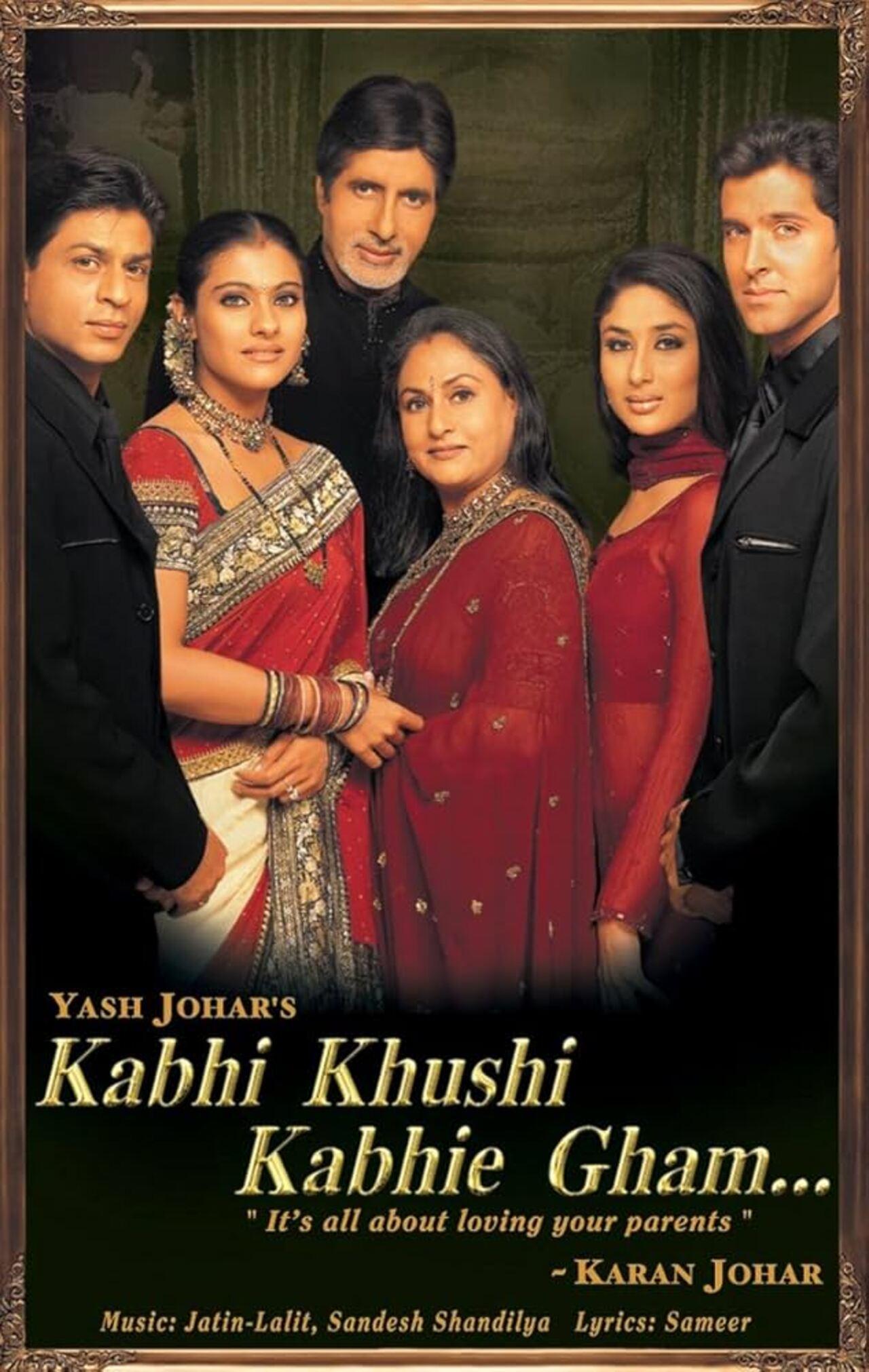 Kabhi Khushi Kabhie Gham... (2001)
SRK balanced flamboyance and emotional depth in this family epic, especially in his heart-wrenching scenes with Jaya Bachchan and as a romantic husband with Kajol