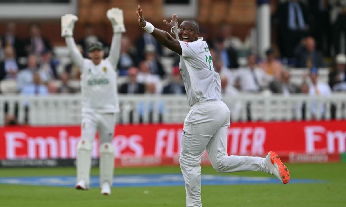 Post-tea, Australia’s innings unraveled further. Ngidi removed Steve Smith for 13 via an lbw decision upheld on review, and dismissed Beau Webster, Australia’s top-scorer in the first innings with 72, also lbw. Webster had previously benefitted from a missed review that could have seen him depart for just eight runs in the first innings