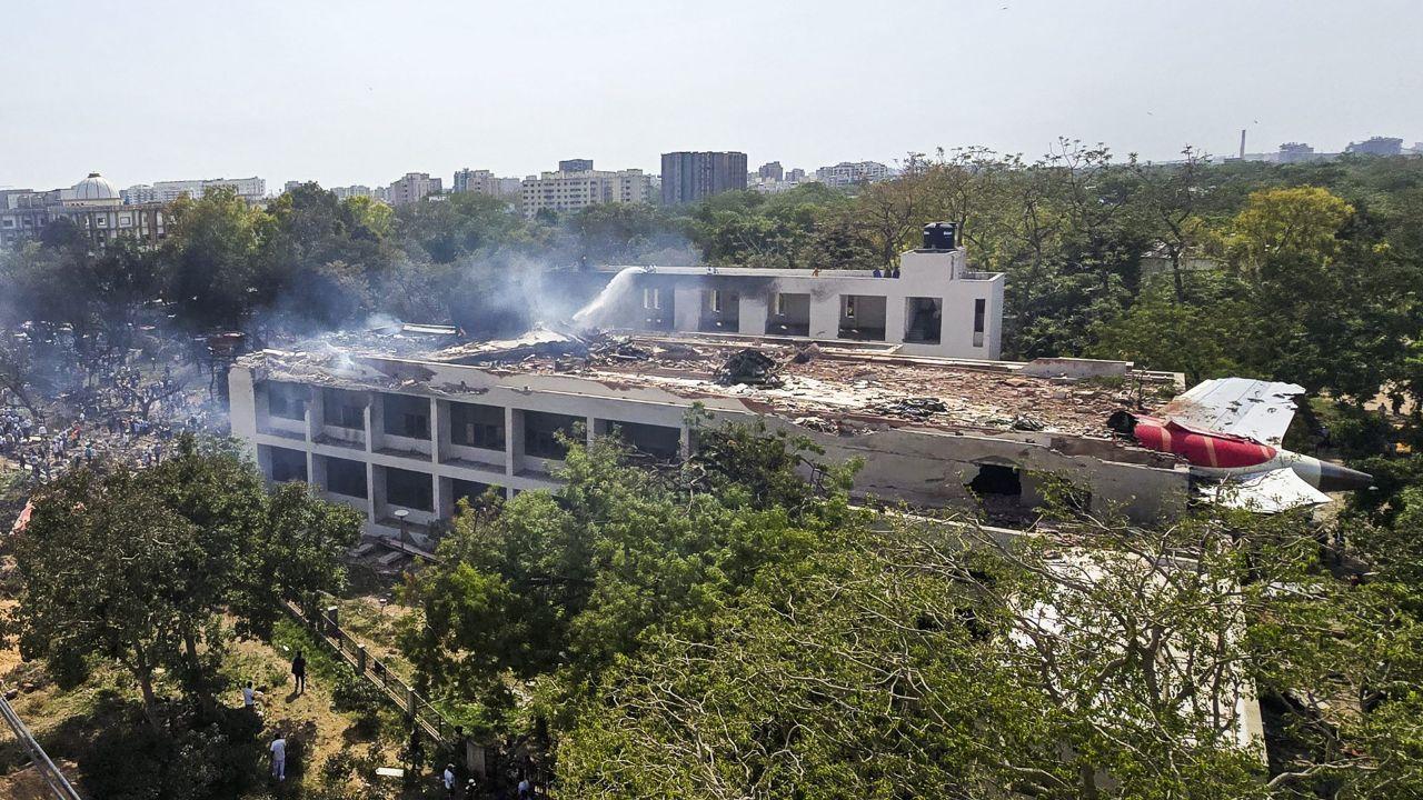 A senior Ahmedabad Police officer said the London-bound flight crashed into a doctors' hostel soon after taking off. He added that around 70 to 80 per cent of the crash site had been cleared, and urged the public to help create a 