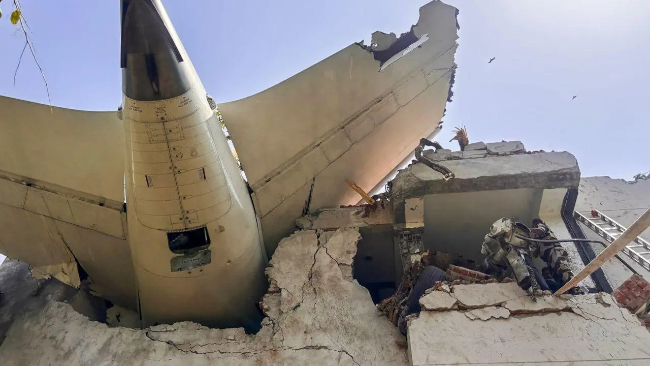 IN PHOTOS: Air India plane crashes near Ahmedabad's residential area