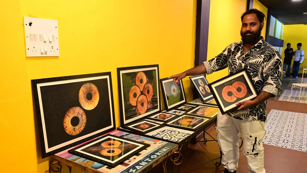 This pop-up in Mumbai features artworks created using photographs of the eye