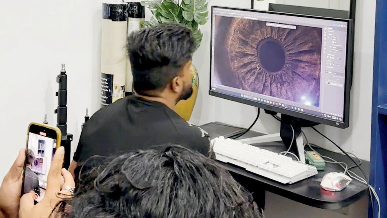 An editor in Chennai enhances the image and adds artistic touches