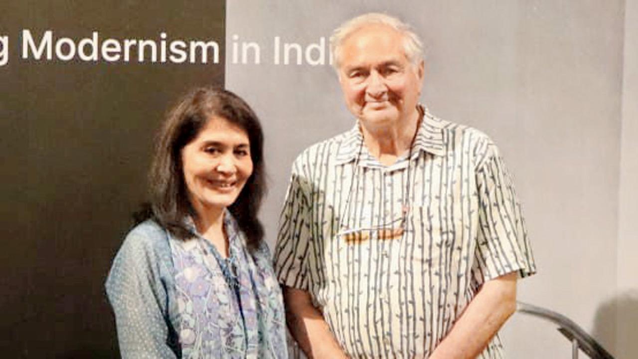 Tasneem Zakaria Mehta with the prince Shri Richard Shivaji Rao Holkar. Pic courtesy/Dr Bhau Daji Lad Museum