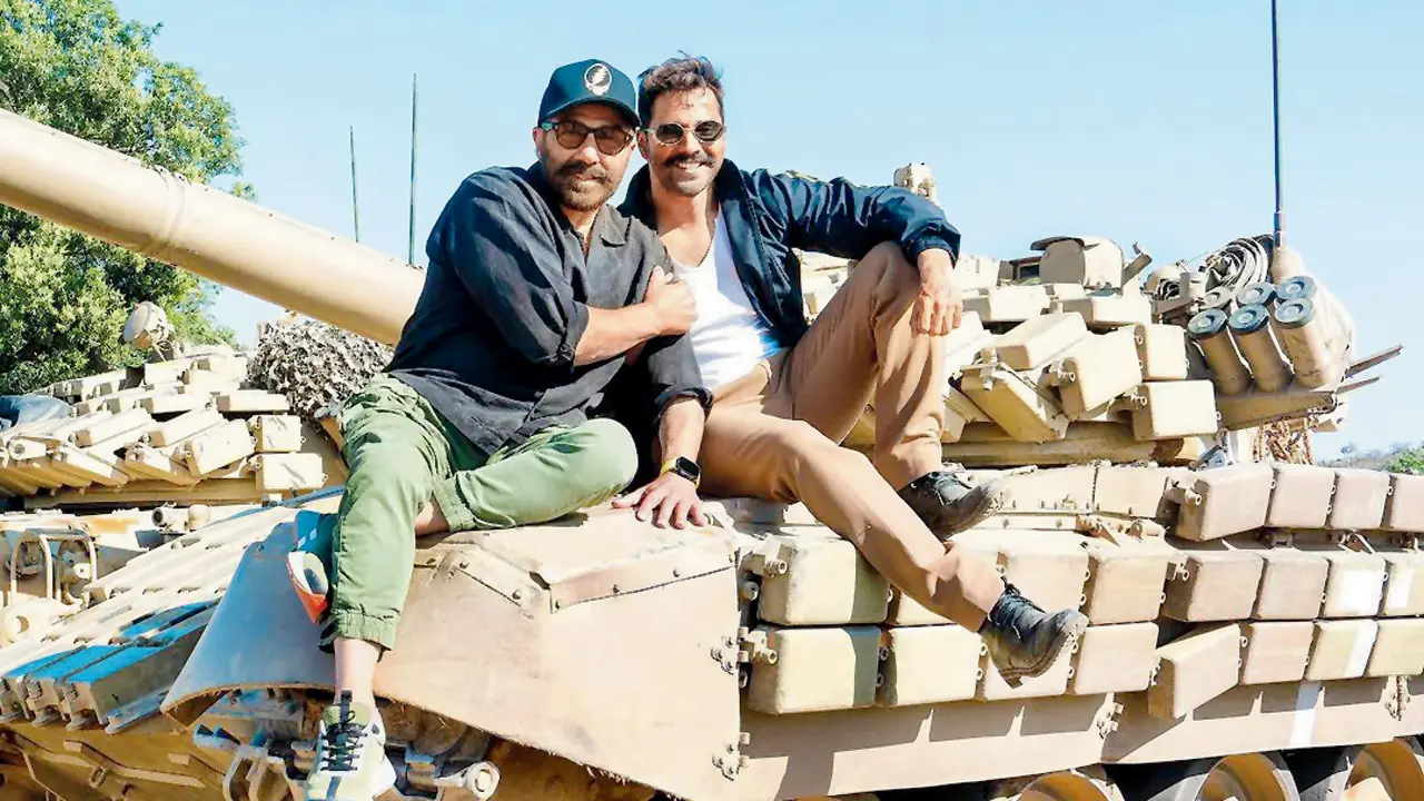 (From left) Sunny Deol and Varun Dhawan