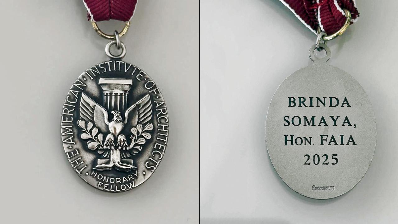 The American Institute of Architects’ honorary fellowship medal was conferred upon