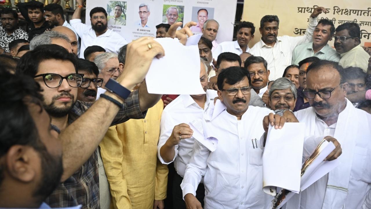 The issue has brought estranged cousins Uddhav and Raj Thackeray together as the Shiv Sena (UBT) and MNS will carry out a joint morcha in Mumbai on July 5 against the 