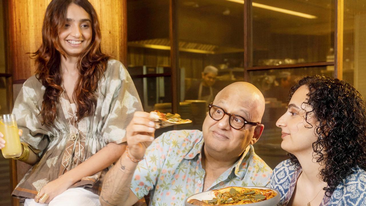 Chef Rahul Akerkar with daughters (left) Amalia and (right) Shaan. Pics Courtesy/Ode
