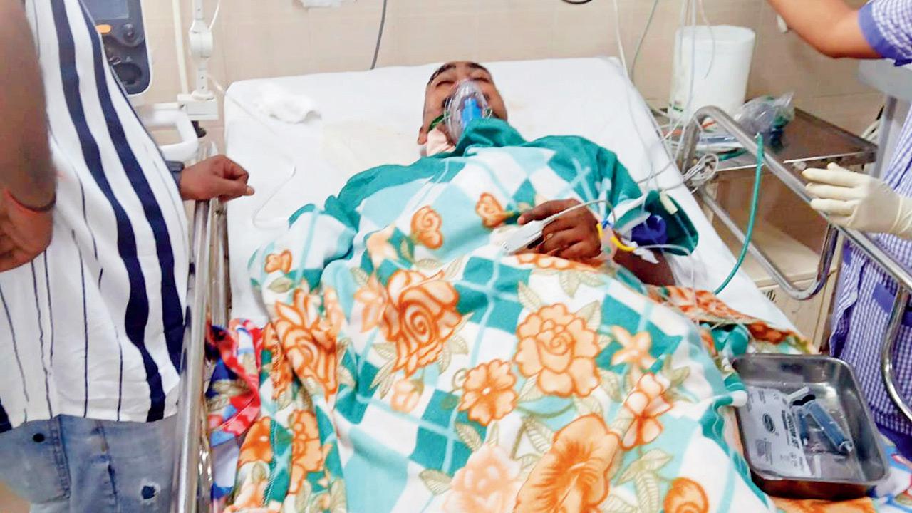 The victim, Yogesh Rajguru, admitted at Sion Hospital