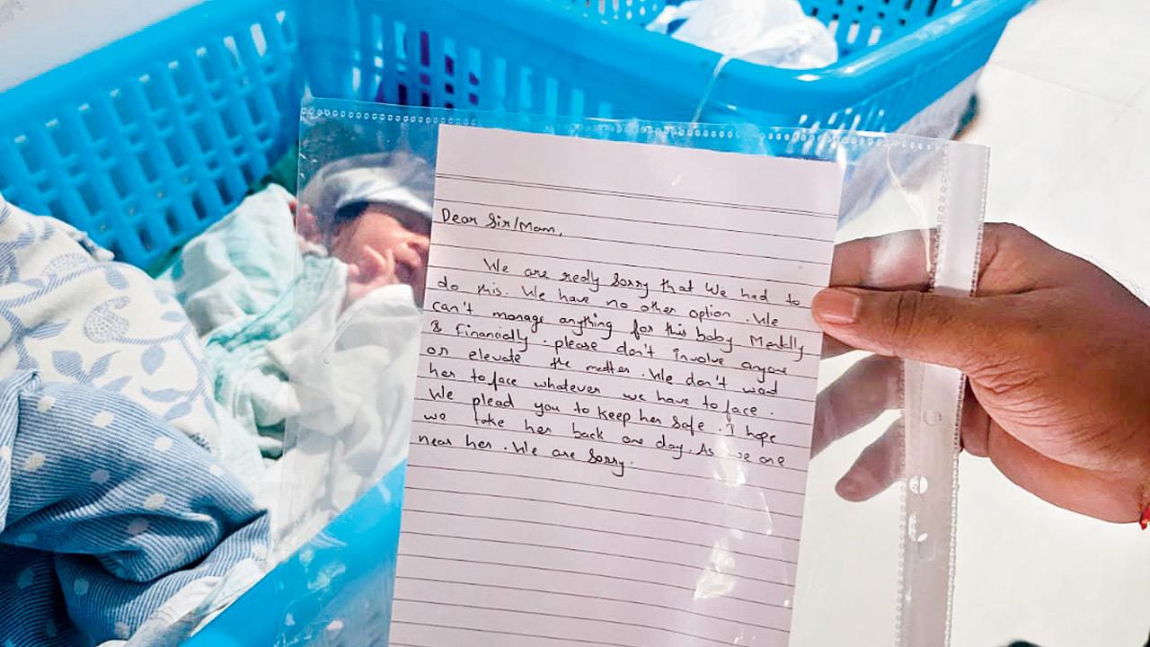 The note left behind by the couple. Pics/By Special Arrangement