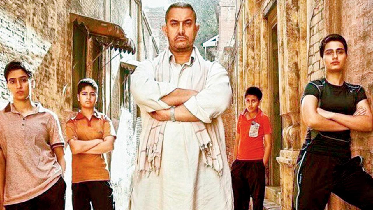 Aamir Khan as Mahavir Singh Phogat in Dangal. PIC/IG @instantbollywood