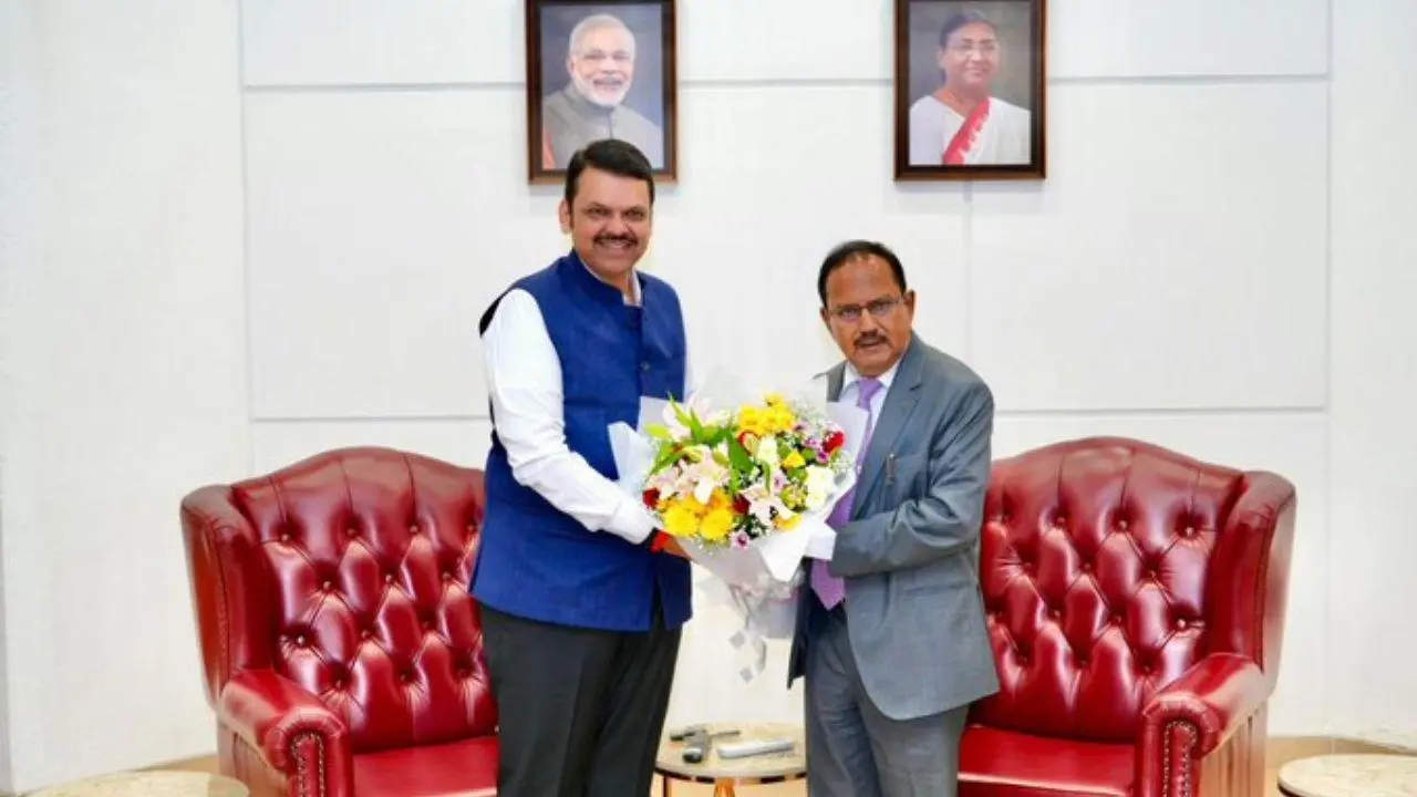 Mumbai LIVE:  NSA Doval meets Maharashtra Chief Minister Devendra Fadhnavis