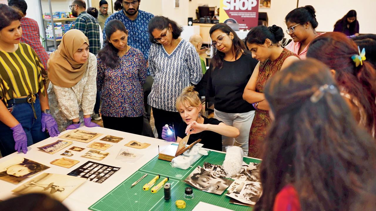 Dr Sophie Lewinchamp guides participants at a workshop. Pic Courtesy/FHF