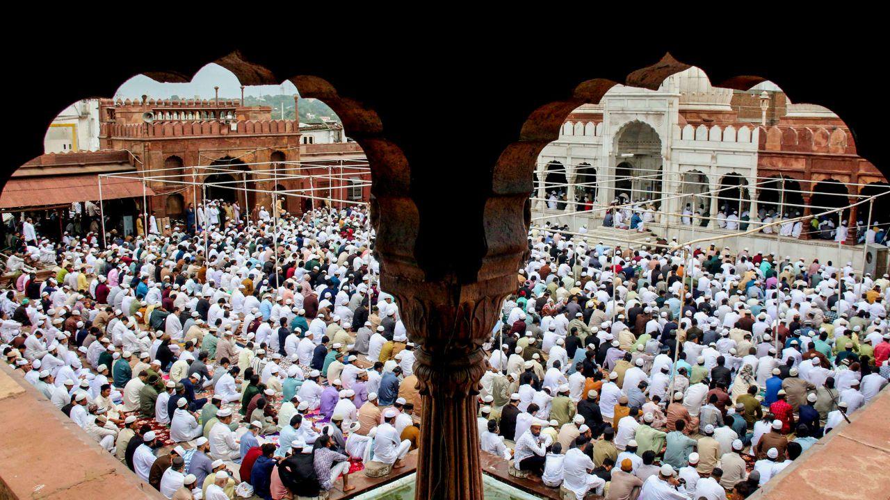 Devotees visit Moti Masjid in Bhopal to offer heartfelt Eid al-Adha prayers, embracing the spirit of sacrifice and unity