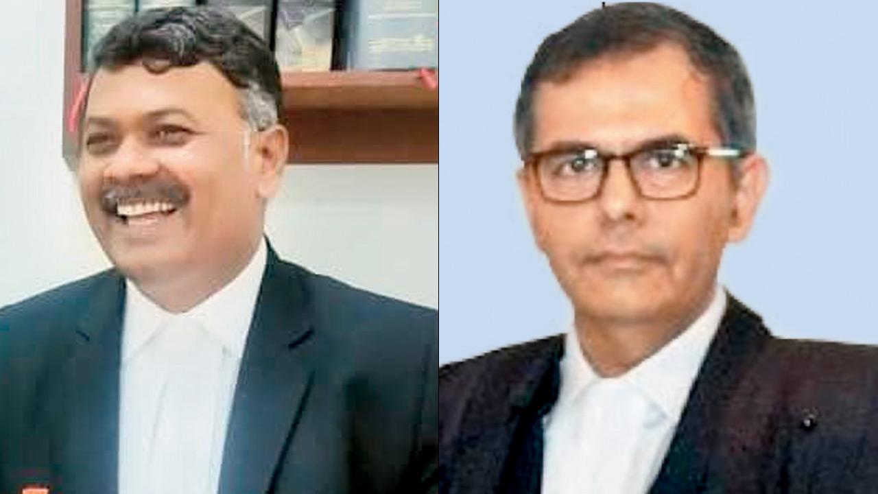 Advocate Eknath Dhokale Secretary Bombay Lawyers Association; (right) Advocate Jamshed Mistry