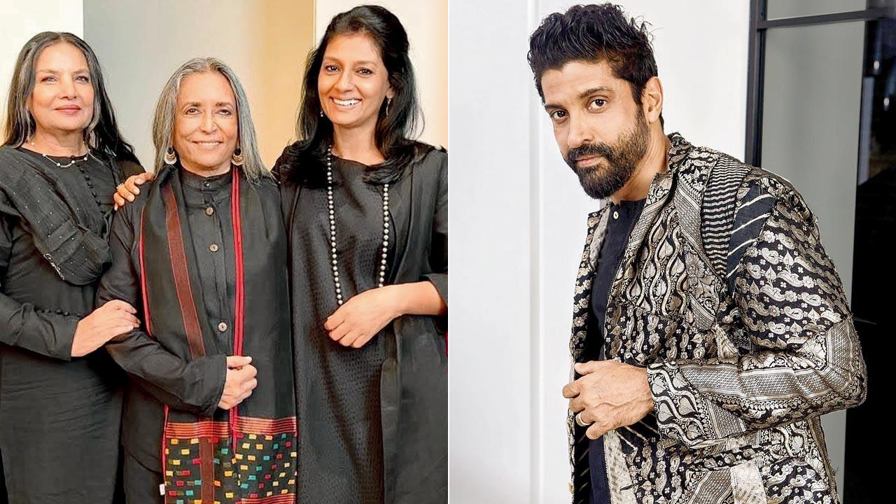 (From left) Shabana Azmi, Deepa Mehta, and Nandita Das; (right) Farhan Akhtar