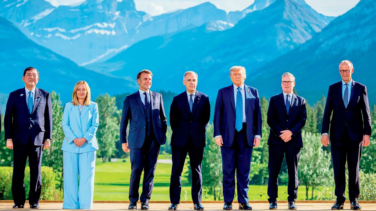 World leaders pose for a photo at the G7 Summit in Canada. PIC/AFP 